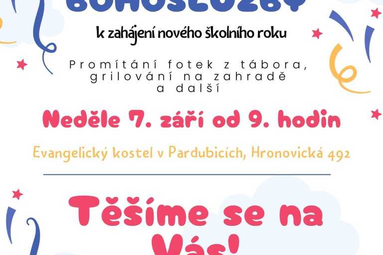 Rodinné bohoslužby k zahájení nového školního roku 7. 9. 2025
